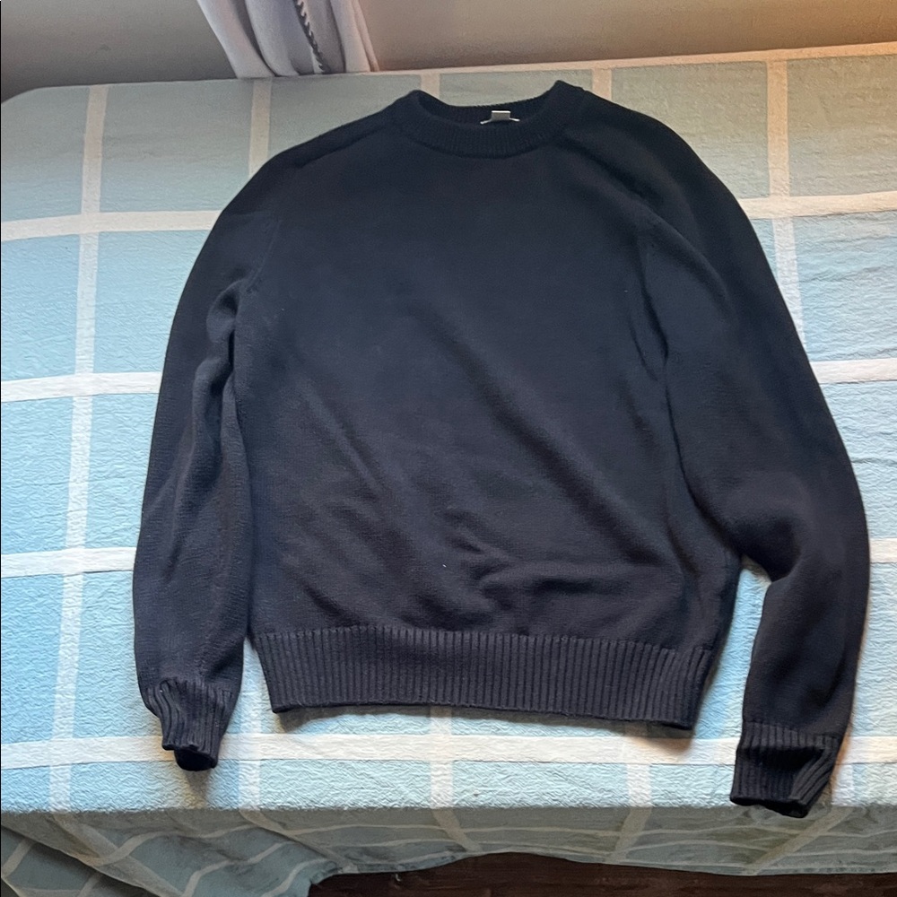 J. Crew Classic Black Crewneck Sweater